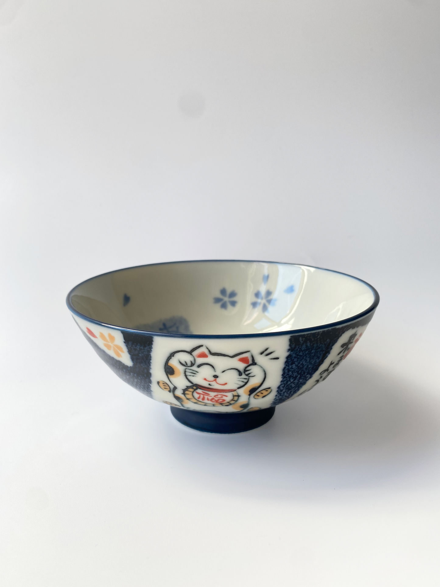 Maneki-Neko Cat Rice Bowl