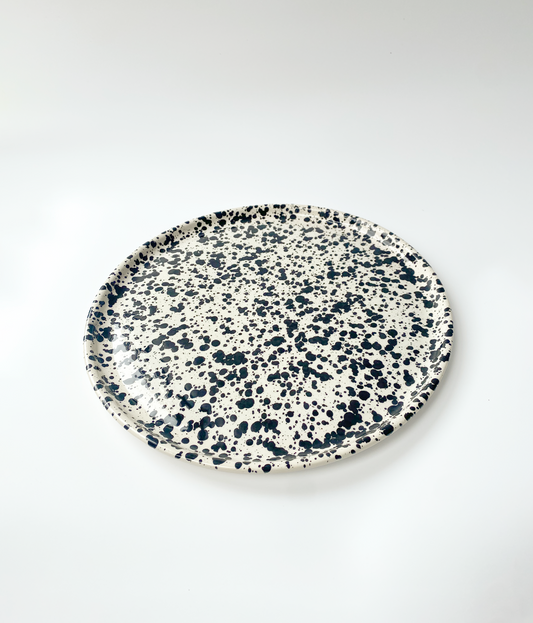 microwave safe ceramic serving plate galaxy mottled