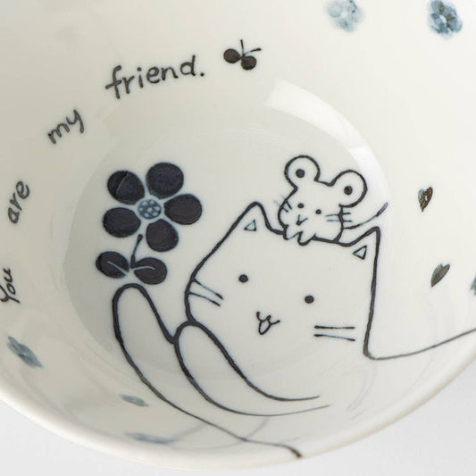 Cat & Mouse rice bowl 13.5cm