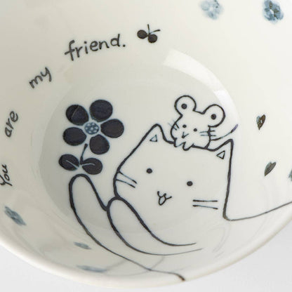 Cat & Mouse rice bowl 13.5cm