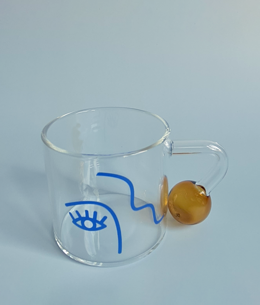 heat-resistant 270ml glass cup for coffee or tea