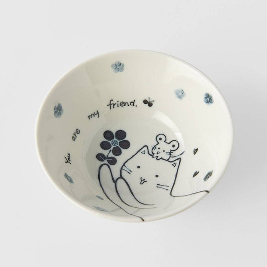 Cat & Mouse rice bowl 13.5cm