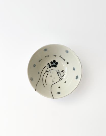 Cat & Mouse rice bowl 13.5cm